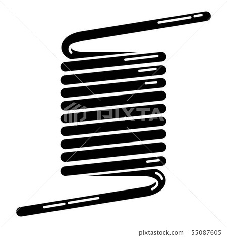 Industrial metal spring icon, simple style 55087605