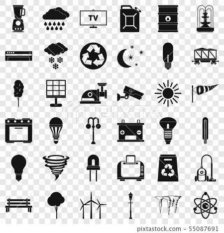 Recycling icons set, simple style 55087691