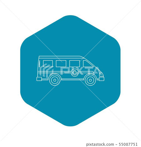 Ambulance emergency paramedic car icon 55087751