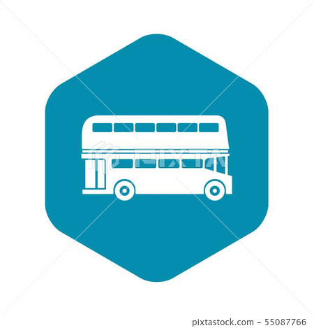 Double decker bus icon, simple style Double decker bus icon, simple style 55087766