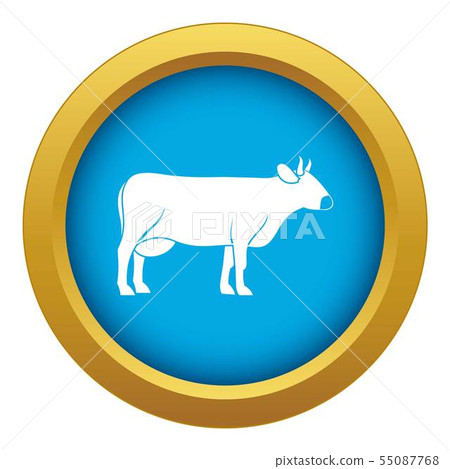 Cow icon blue vector isolated 55087768