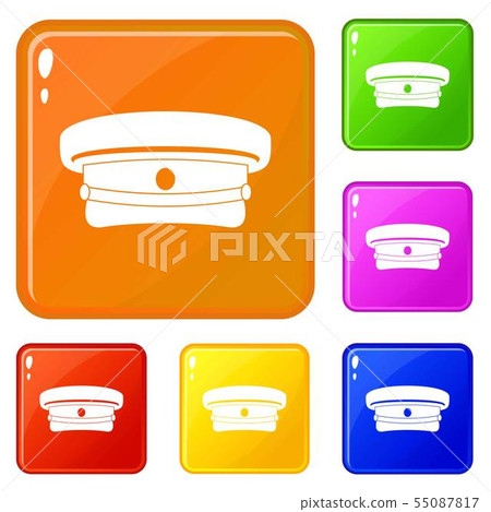Military hat icons set vector color - Stock Illustration [55087817] - PIXTA