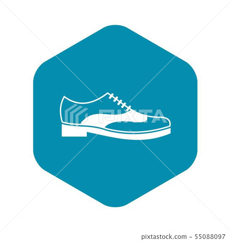 Men shoe with lace icon, simple style - Stock Illustration [55088097 ...
