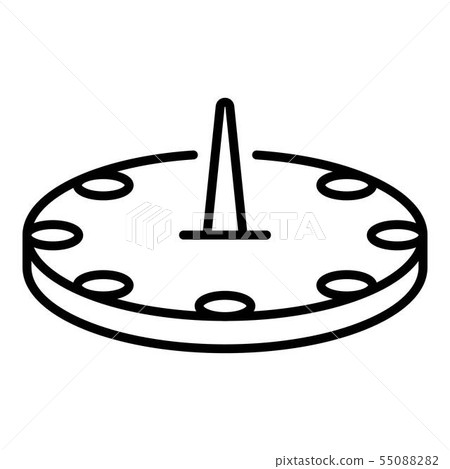 Old sundial icon, outline style Old sundial icon, outline style 55088282