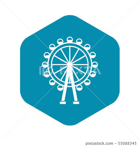 Ferris wheel icon, simple style 55088345