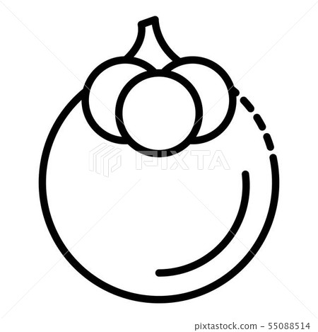 Tasty mangosteen icon, outline style Tasty mangosteen icon, outline style 55088514