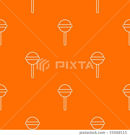 Round lollipop pattern vector orange 55088515
