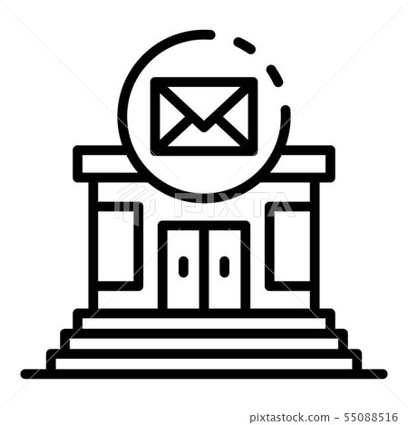 Post building icon, outline style Post building icon, outline style 55088516