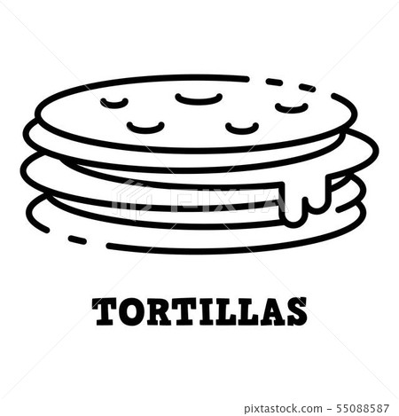 Tortillas icon, outline style Tortillas icon, outline style 55088587