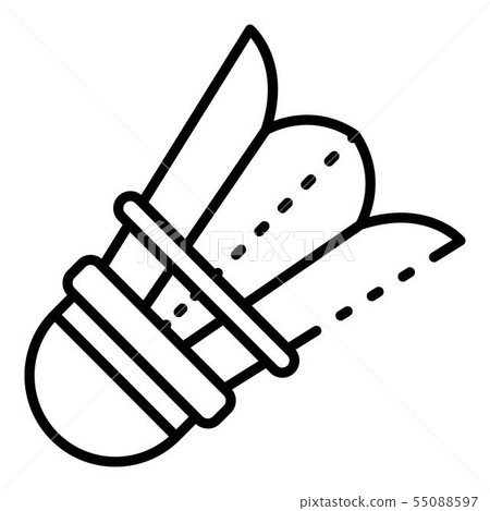 Plastic shuttlecock icon, outline style Plastic shuttlecock icon, outline style 55088597