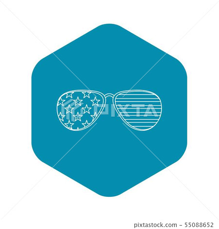American glasses icon , outline style American glasses icon , outline style 55088652