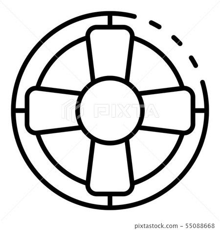Lifebuoy icon, outline style 55088668