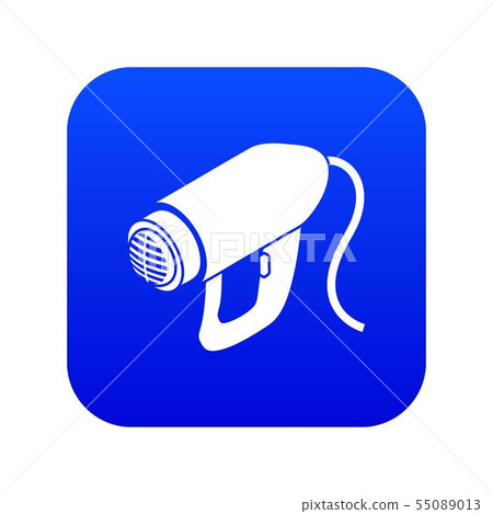 Heat power tool icon blue vector 55089013