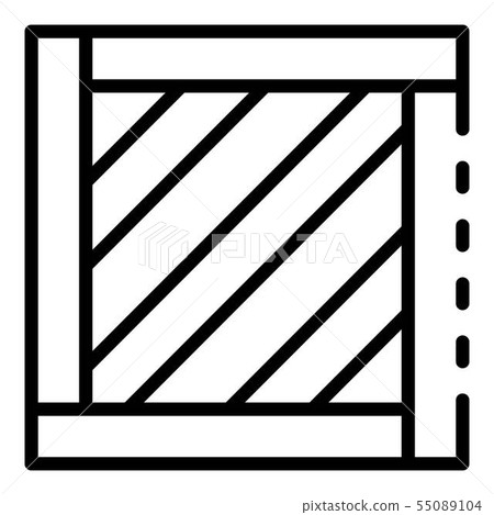 Delivery wood box icon, outline style 55089104