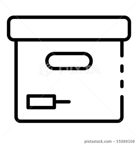 Delivery box icon, outline style Delivery box icon, outline style 55089108