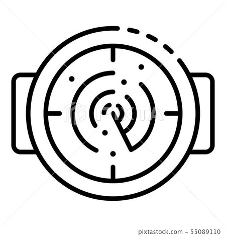 Ship radar icon, outline style 55089110