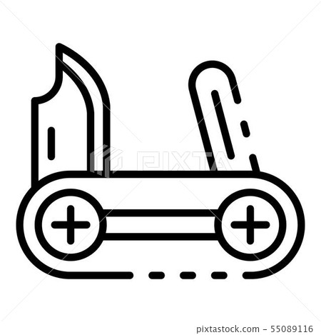 Multifunctional knife icon, outline style Multifunctional knife icon, outline style 55089116