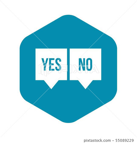 Signs of yes and no icon, simple style Signs of yes and no icon, simple style 55089229