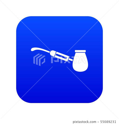 Electronic cigarette with nozzle icon digital blue Electronic cigarette with nozzle icon digital blue 55089231