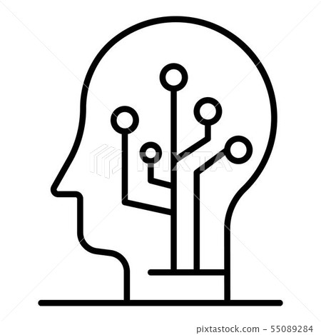 Artificial learning icon, outline style 55089284