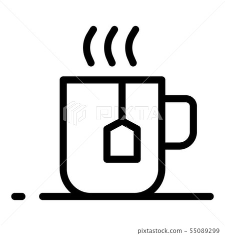 Hot tea cup icon, outline style 55089299