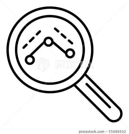 Magnify glass icon, outline style Magnify glass icon, outline style 55089332