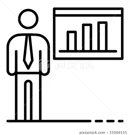 Corporate man business icon, outline style 55089335