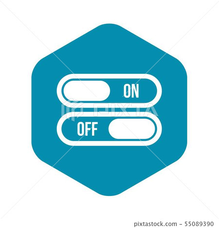 Button on and off icon, simple style Button on and off icon, simple style 55089390