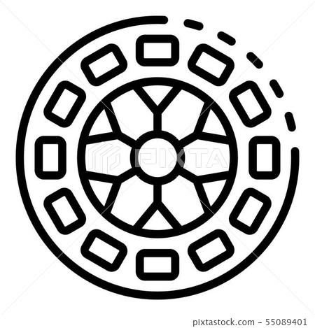 Bike crank icon, outline style Bike crank icon, outline style 55089401
