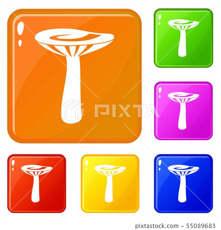 Mushroom icons set vector color 55089683