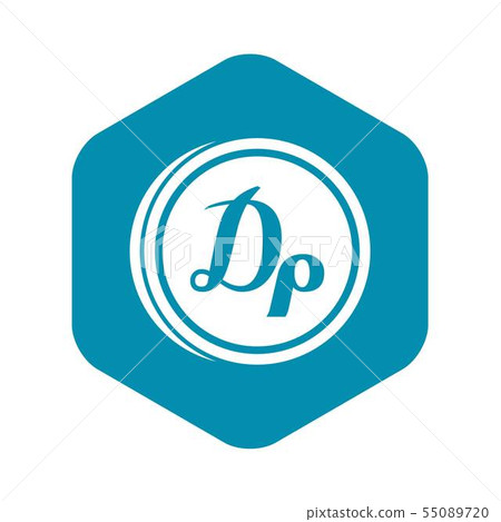 Coin drachma icon, simple style Coin drachma icon, simple style 55089720