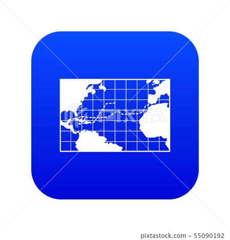 Map trips of Columbus icon digital blue 55090192