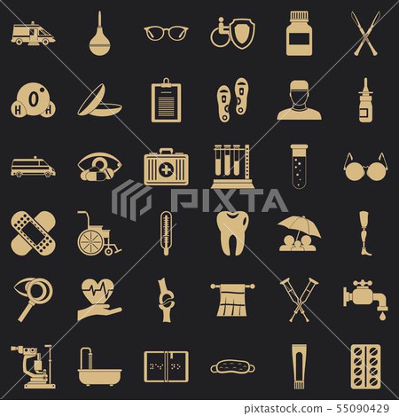Health care icons set, simple style Health care icons set, simple style 55090429