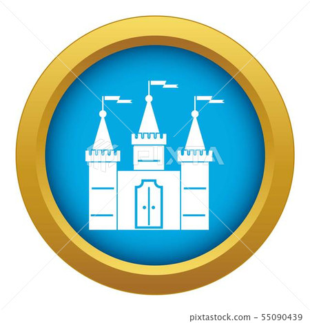 Castle icon blue vector isolated Castle icon blue vector isolated 55090439
