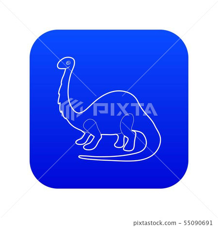Apatosaurus dinosaur icon blue vector Apatosaurus dinosaur icon blue vector 55090691