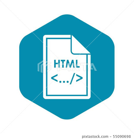 File HTML icon, simple style File HTML icon, simple style 55090698