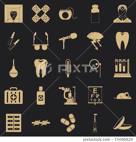 Medico icons set, simple style - Stock Illustration [55090820] - PIXTA