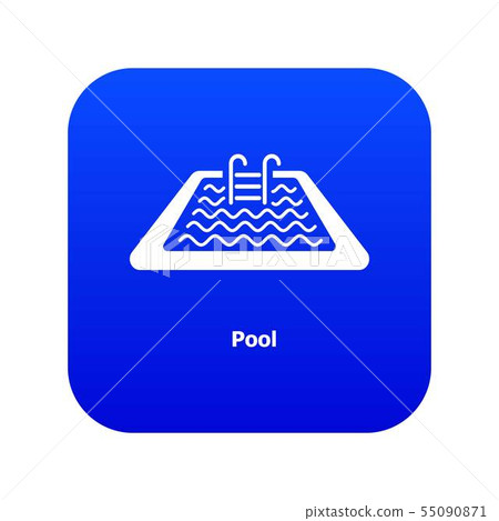 Pool icon blue vector 55090871