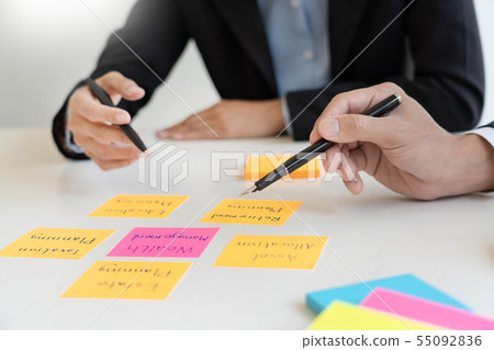wealth management concept, business man and team wealth management concept, business man and team 55092836