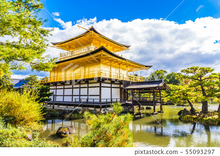 Beautiful Kinkakuji temple with golden pavillion in Kyoto japan Beautiful Kinkakuji temple with golden pavillion in Kyoto japan 55093297