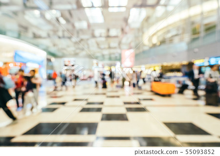 Abstract blur and defocused changi aiport terminal interior Abstract blur and defocused changi aiport terminal interior 55093852