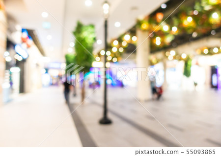 Abstract blur and defocused shopping mall and retail interior of department store 55093865