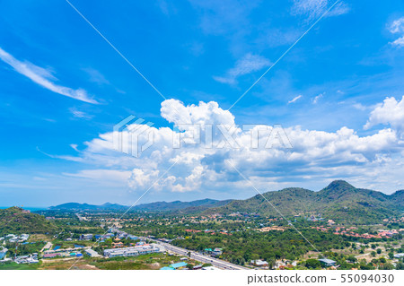 Beautiful landscape and cityscape of hua hin nearly sea beach and ocean 55094030