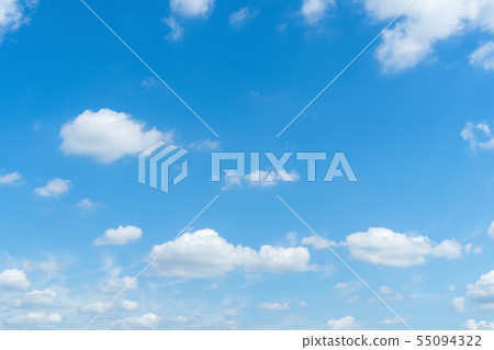 Clear sky during the rainy season Sky Cloud Copy space Cumulus Early summer sky Large copy space Clear sky during the rainy season Sky Cloud Copy space Cumulus Early summer sky Large copy space 55094322