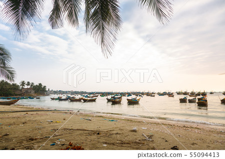 Moored Fishing Boats Moored Fishing Boats 55094413
