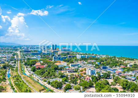 Beautiful outdoor landscape and cityscape of hua hin 55094910