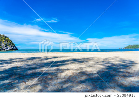 Beautiful outdoor tropical nature landscape of sea ocean and beach in pranburi 55094915