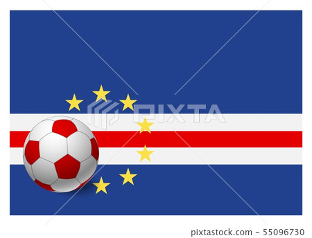 Cape Verde flag and soccer ball 55096730
