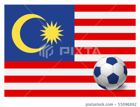 Malaysia flag and soccer ball Malaysia flag and soccer ball 55096892