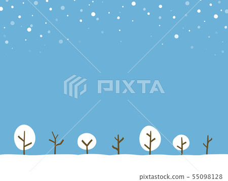 Landscape with trees Winter Landscape with trees Winter 55098128